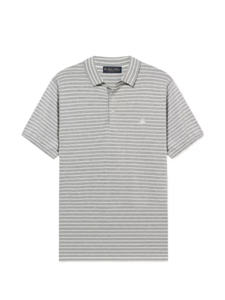 Tricou polo Brooks Brothers cu broderie gri