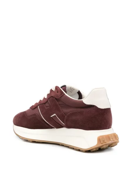 Sneakerși Hogan din piele de căprioară roșu