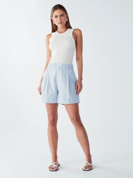 Willa Pantaloni cutați Rise deschis albastru