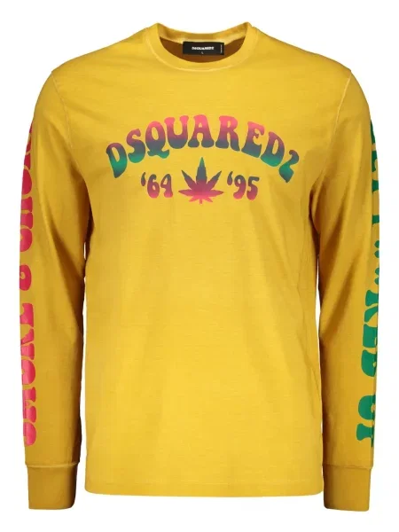 Tricou Dsquared2 cu imagine galben