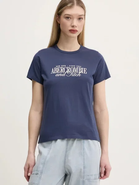 Тениска Abercrombie & Fitch тъмносиньо