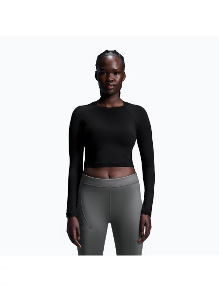 Tréninkové tričko Longsleeve On Running Studio Long-T Crop black černé