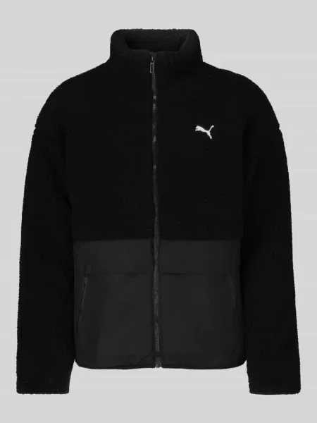 Kurtka typu teddy o kroju relaxed fit ze stójką Puma Performance czarna
