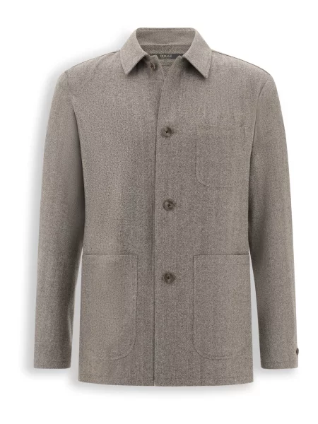 Boggi Milano Sacou Herringbone taupe gri
