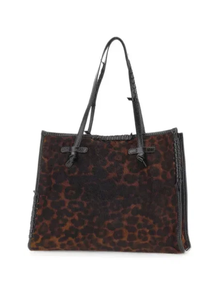 Geantă shopper Marcella Club cu imagine cu imprimeu animal print maro