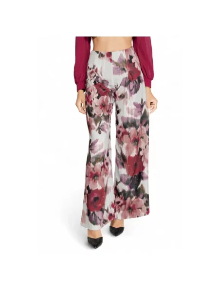 Wielobarwność spodnie Rinascimento w kwiatki szare