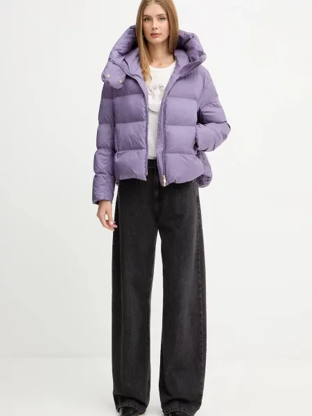 Pinko kurtka zimowa oversize fioletowy