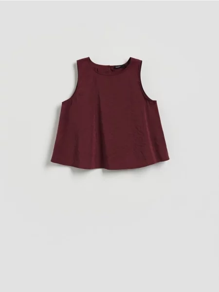 Reserved Bluză cu conținut ridicat de modal maro