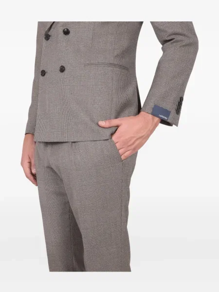 Costum Lardini în carouri de costum maro