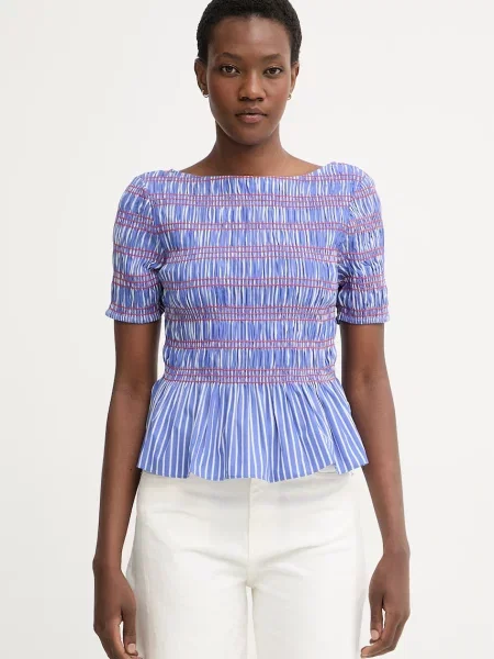 TOMMY HILFIGER Bluză / roșu / alb albastru