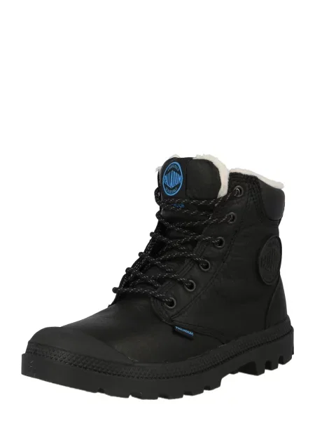 Botine Palladium cu șireturi negru