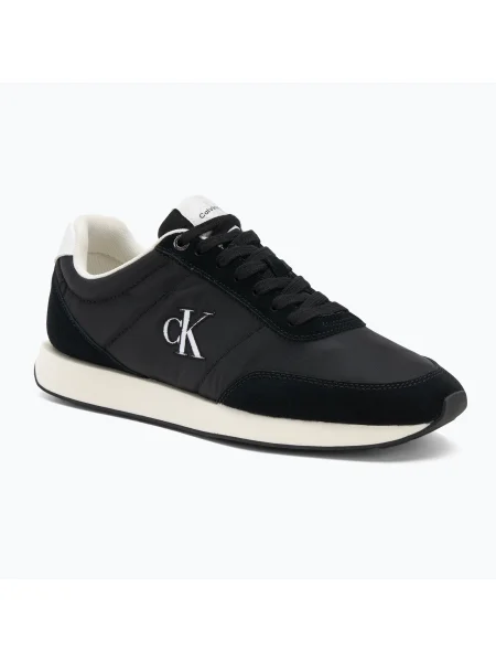 Pantofi bărbați Calvin Klein Retro Runner Essential MIX MAT black/bright white alb