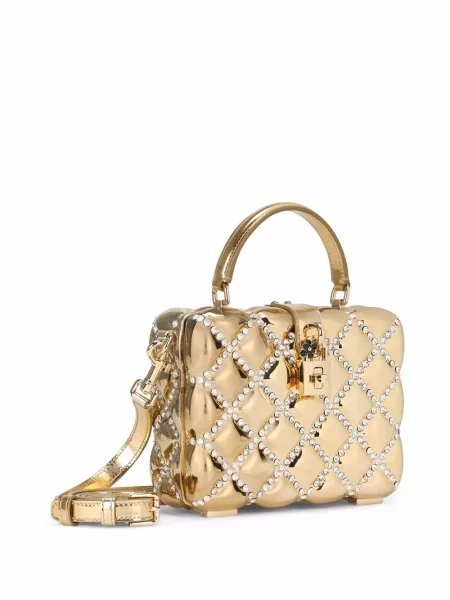 Křišťálová kabelka Dolce & Gabbana zlatá