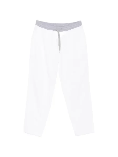 Běžecké kalhoty Brunello Cucinelli se stahovací šňůrkou bílé