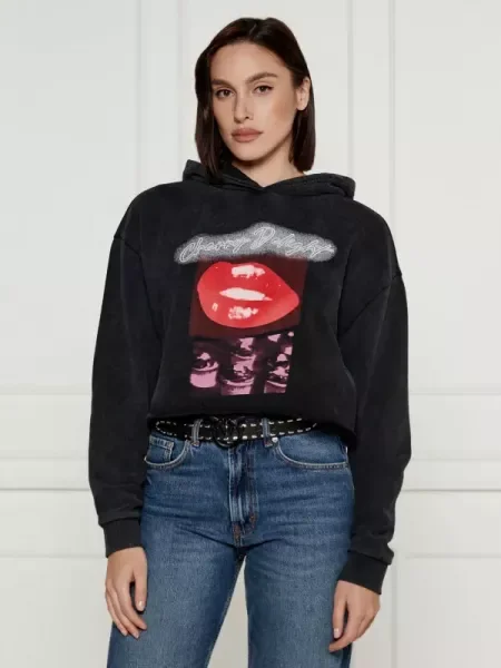 HUGO Hanorac | Cropped Fit negru