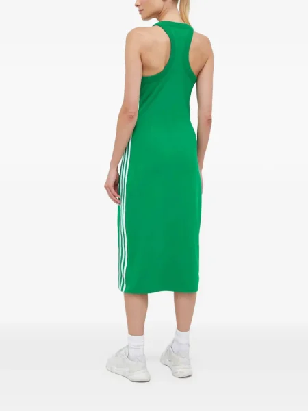 Sneakerși Adidas Cloudfoam alergare cu dungi cu platformă verde