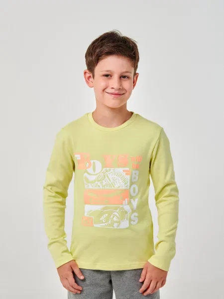 Дитячий Лонгслів SMIL салатовий
