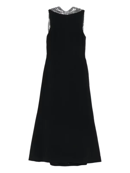 Rochie midi David Koma fără mâneci până la genunchi de costum negru
