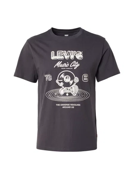 LEVI'S ® Tricou Relaxed Fit Short Sleeve Graphic T-Shirt negru / murdar alb