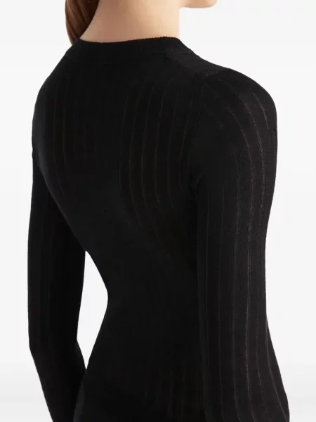 Top Khaite lung negru