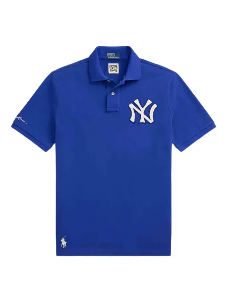 Tricou polo Polo Ralph Lauren cu decolteu rotund albastru