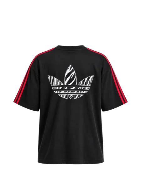 Tricou Adidas cu model zebră negru