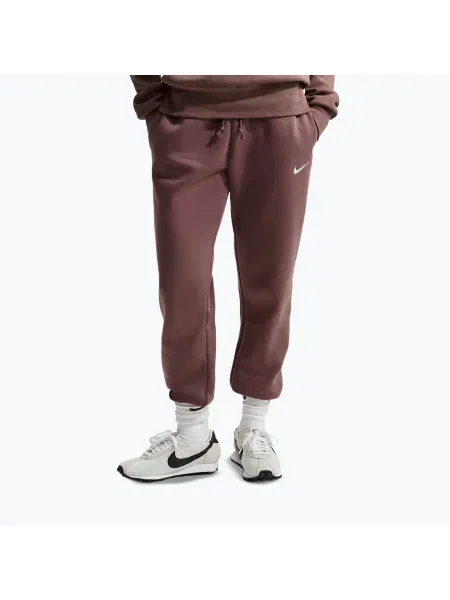 Pantaloni pentru femei Nike Sportswear Phoenix Fleece Mid-Rise tattoo/sail