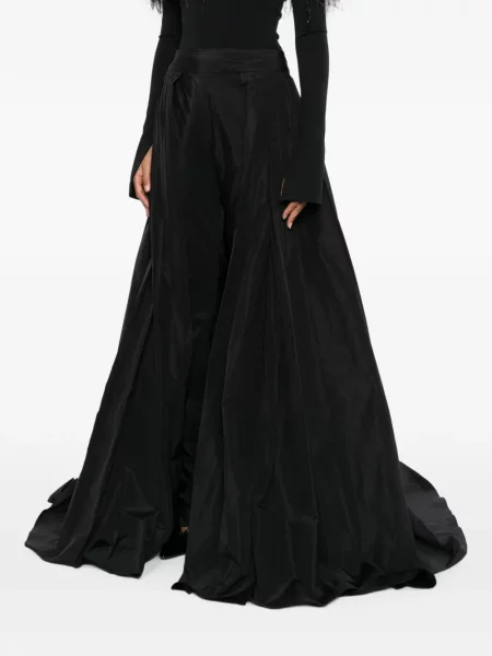 Pantaloni Naeem Khan de mătase negru