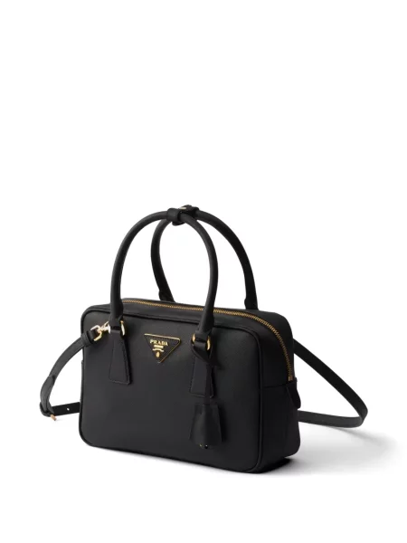 Top Prada din piele negru