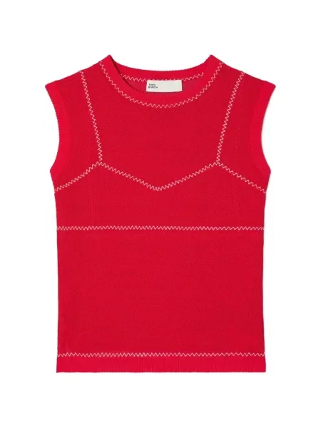 Top Tory Burch plasă roșu