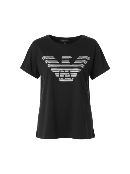 Koszulka Emporio Armani z logo czarna