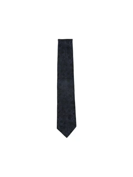Krawat Emporio Armani z nadrukiem niebieski