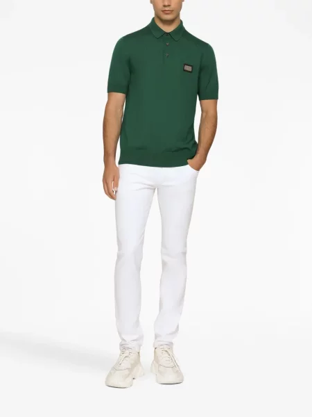 Skinny jeansy skinny Dolce And Gabbana ze stretchu białe