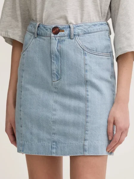Gestuz spódnica jeansowa mini prosta niebieski