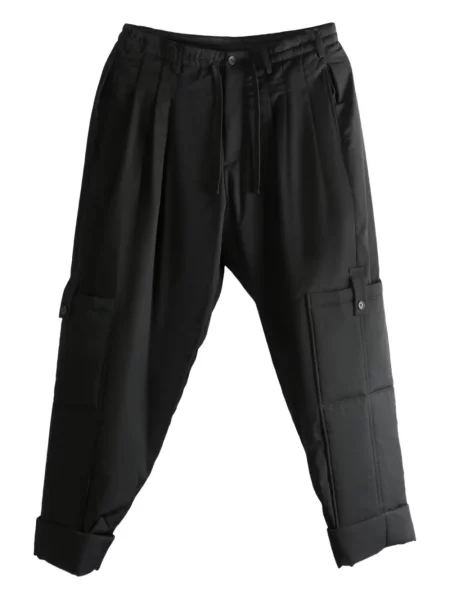Pantaloni cargo Yohji Yamamoto plisate negru