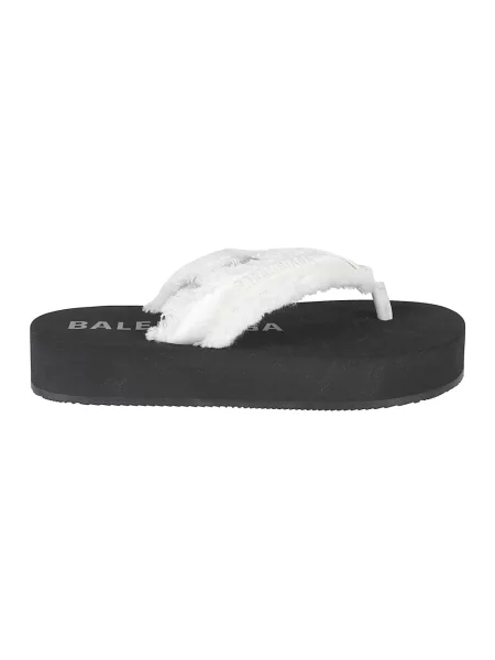 Lniane stringi Balenciaga białe