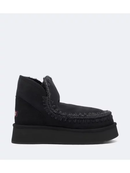 Cizme scurte Mou din piele de căprioară negru