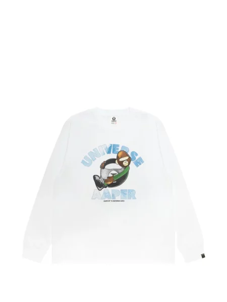 Tricou Aape By A Bathing Ape lung alb