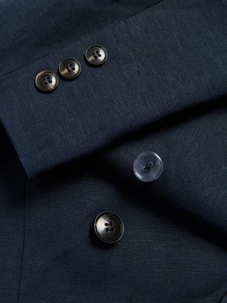 Reserved Лляний піджак темно-синій синій