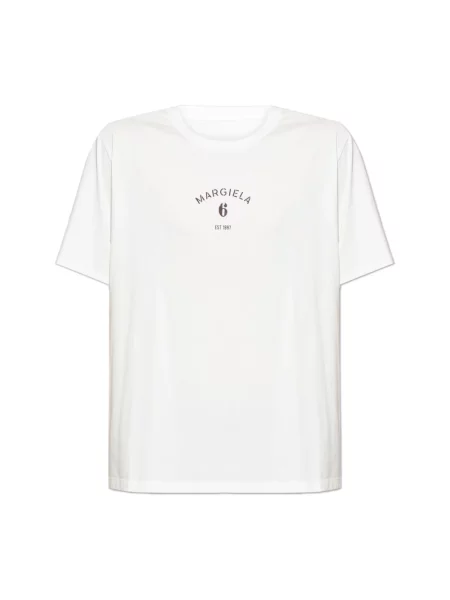 Koszulka Mm6 Maison Margiela z logo biała
