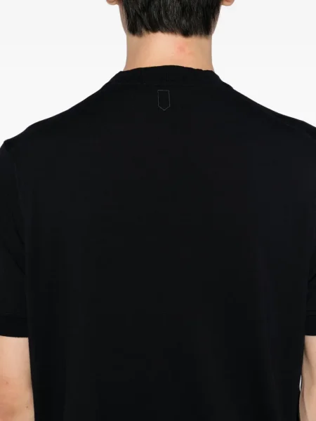 Tricou Canali de lână negru