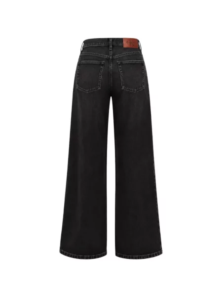 Blugi cu picior larg Calvin Klein negru