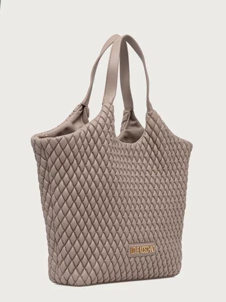 Love Moschino kabelka typu shopper dámska z imitácie kože béžová