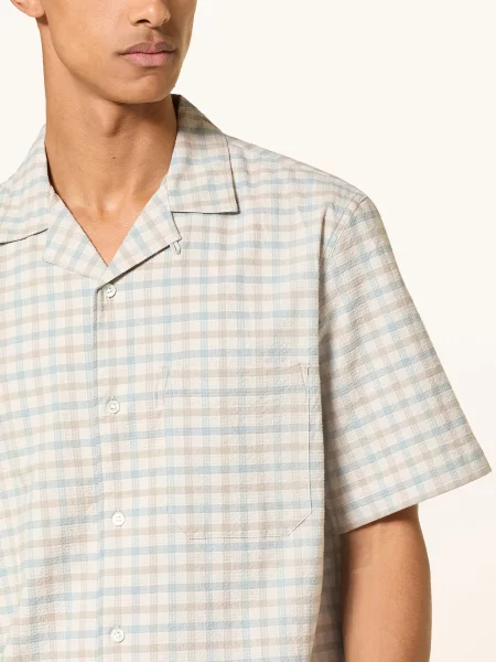 Arket Košile Na Dovolenou Bingo Relaxed Fit světle / černošedá / khaki šedá