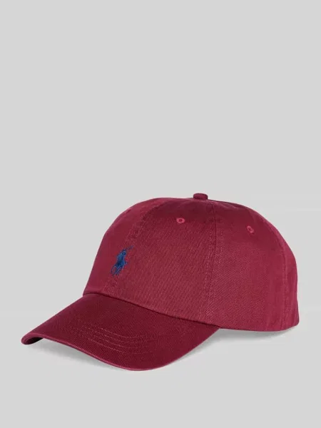 Czapka z daszkiem z czystej bawełny Polo Ralph Lauren czerwona