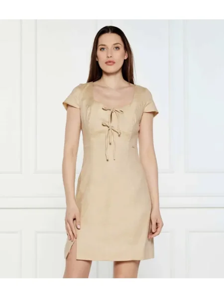 Rochie mini Guess cu funde de in bej
