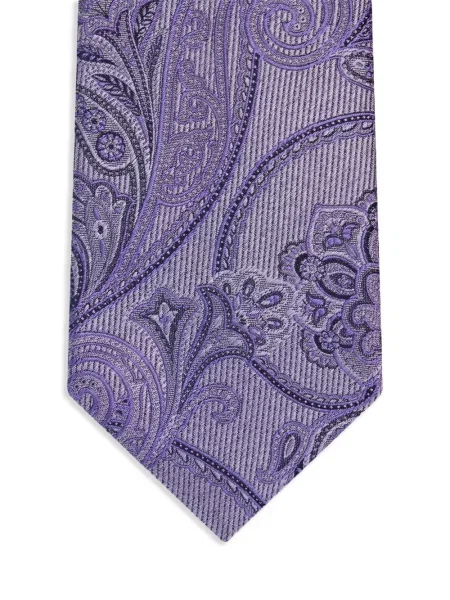 Cravată Etro cu model paisley violet