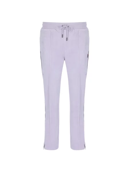 Pantaloni Fila din velur alergare violet