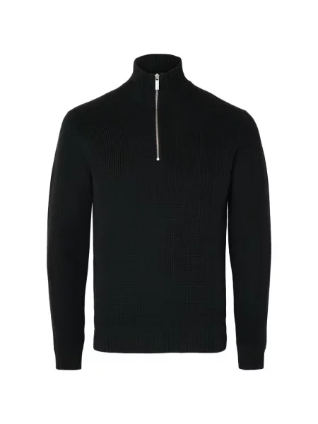 Pulover Selected tricotate negru