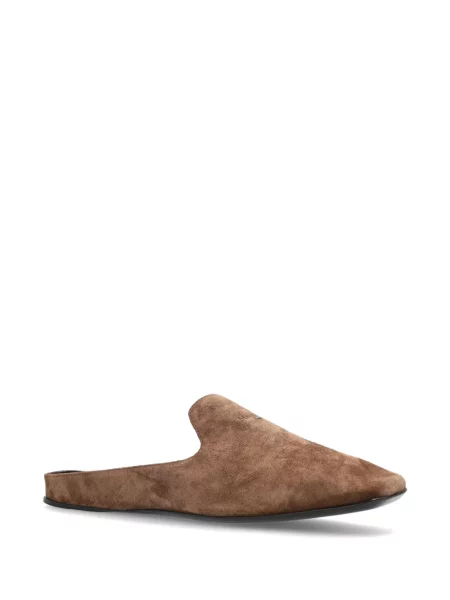 Papuci tip mules Max Mara fără toc maro